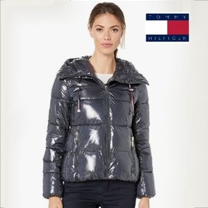 Tommy Hilfiger High-Shine Block Puffer Jacket
